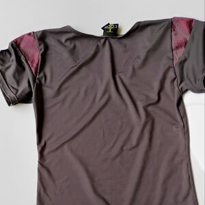 JLo athletic top and aviator shorts.